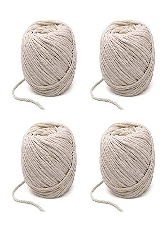 Vemlons Cotton Tread Cotton Cord/Rope for Craft Work, Plant 2ply 1mm dori (4 Spool) - Image 2